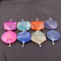 Agate Jewelry Pendants & Unisex & faceted Sold By PC