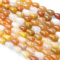 Lighter Imperial Jade Beads Teardrop golden yellow Approx Sold By Strand