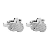Cufflinks Zinc Alloy Table Tennis Racket platinum color plated for man Sold By Pair
