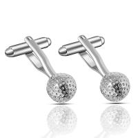 Cufflinks Zinc Alloy platinum color plated for man & hammered Sold By Pair