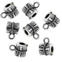 Stainless Steel Bail Beads 304 Stainless Steel Vacuum Plating vintage & Unisex black 15.20mm Sold By PC