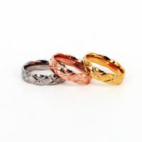 Titanium Steel Finger Ring plated & for woman 5.70mm US Ring Sold By PC