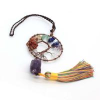 Decorative Tassel Brass with Gemstone plated nickel lead & cadmium free 50mm 25*30-28*35mm Length Approx 28 cm Sold By PC