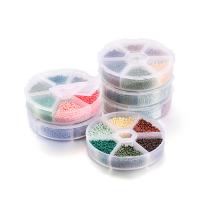 Uigennemsigtig glas frø perler, Seedbead, Runde, du kan DIY, flere farver til valg, 2mm, 4800pc'er/Box, Solgt af Box