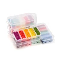 Uigennemsigtig glas frø perler, Seedbead, Runde, du kan DIY, flere farver til valg, 2mm, 9000pc'er/Box, Solgt af Box