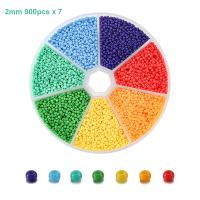 Blandade Glas Seed Beads, Seedbead, Rund, DIY, fler färger för val, 2mm, 6300PC/Box, Säljs av Box