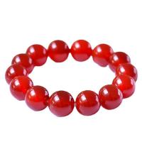 Red Agate Bracelets Round Unisex red Sold Per Approx 16-19 cm Strand