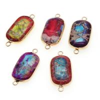 Gemstone Connector Zinc Alloy with Impression Jasper Sold By PC