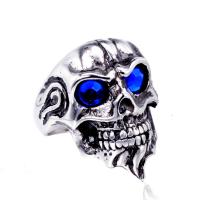 Stainless Steel Finger Ring 304 Stainless Steel Skull Vacuum Plating & for man 30mm US Ring Sold By PC