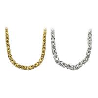 Stainless Steel Chain Necklace, plated, Unisex, more colors for choice, Length:Approx 21.5 Inch, Sold By PC