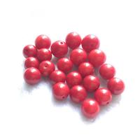 Natural Coral Beads Round polished DIY red Sold By PC