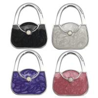 Zinc Alloy Bag Hanger Handbag Collapsible & anti-skidding & enamel & with rhinestone original color Sold By PC