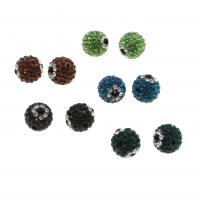 Rhinestone Clay Pave Beads, Round, DIY, more colors for choice, 12mm, Sold By PC