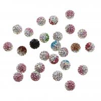 Rhinestone Clay Pave Beads, Round, DIY, mixed colors, Sold By PC