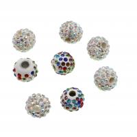 Perles d'argile Pave strass, argile, Rond, DIY, plus de couleurs à choisir, 17mm, Vendu par PC
