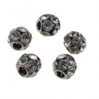 Rhinestone Jewelry Beads, Iron, DIY & with rhinestone, silver color, Sold By PC