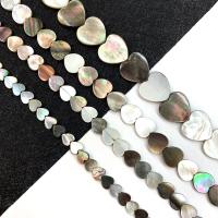 Perles de coquillage noire, coquille, coeur, DIY & normes différentes pour le choix, noire, Vendu par Environ 15 pouce brin