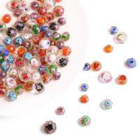 Inderste blomst Lampwork perler, du kan DIY, flere farver til valg, 8-12mm, 10pc'er/Bag, Solgt af Bag