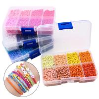 Solid Color Skleněné perličky, Seedbead, vypalovací lak, DIY, více barev na výběr, nikl, olovo a kadmium zdarma, 3mm, 3400PC/Box, Prodáno By Box