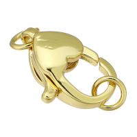 Brass Lobster Clasp Findings gold color plated Approx 3mm Sold By Lot