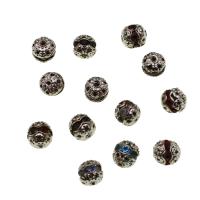 Rhinestone Jewelry Beads, Iron, DIY & with rhinestone, more colors for choice, 8mm, Sold By PC