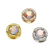 Rhinestone Zinc Alloy perle, Cink Alloy, Krug, s Rhinestone, više boja za izbor, 10mm, Prodano By PC