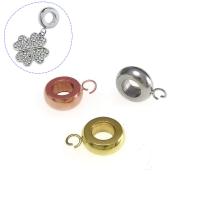 Stainless Steel Bail Beads 316L Stainless Steel Donut plated Sold By PC