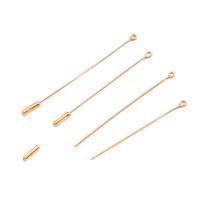 Brass Safety Pin gold color plated golden nickel lead & cadmium free 0.9x55-63mm Sold By Bag
