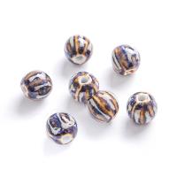 Glasierte Porzellan Perlen, rund, DIY, keine, 11mm, 10PCs/Tasche, verkauft von Tasche
