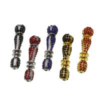 Rhinestone Zinc Alloy Beads with rhinestone 37mm Sold By PC