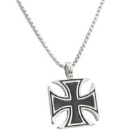 Stainless Steel Cross Pendants 316 Stainless Steel polished fashion jewelry & Unisex original color Length 60 cm Sold By PC