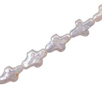 Perle perline Keishi coltivate d'acqua dolce, perla d'acquadolce coltivata naturalmente, DIY, bianco, 9x14mm, Venduto per Appross. 15 pollice filo