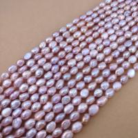 Bulvių išauginti gėlavandenių perlų karoliukai, Gėlo vandens perlų, Keishi, Pasidaryk pats, purpurinis, 7-8mm, Parduota už Apytiksliai 11.57 Inch Strand