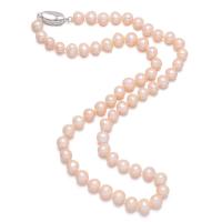 Collar de Perlas Natural de Freshwater, Perlas cultivadas de agua dulce, para mujer, más colores para la opción, 7-8mm, longitud aproximado 17.72 Inch, Vendido por UD