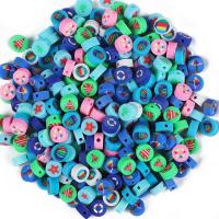 Polymer Clay Gyöngyök, DIY & különböző stílusokat a választás, kevert színek, 8-10mm, 30PC-k/Bag, Által értékesített Bag