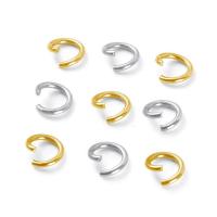 304 Stainless Steel Open Jump Ring Galvanic plating DIY 0.6x4-6mm Sold By Bag