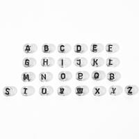 Alphabet Acryl Kralen, De Brief van het alfabet, DIY & glazuur, meer kleuren voor de keuze, 7mm, Ca 100pC's/Bag, Verkocht door Bag