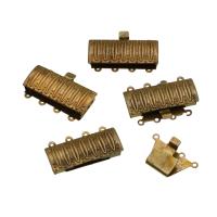 Iron Slide Lock Clasp golden 21mm Sold By PC