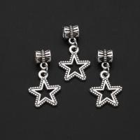Zinc Alloy Star Pendant silver color 27mm Sold By Bag
