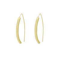 Titanium Steel  Earring Vacuum Ion Plating for woman golden 34mm Sold By Pair
