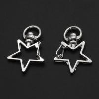 Zinc Alloy Key Clasp Setting silver color 33mm Sold By Bag