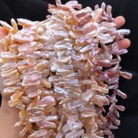 Biwa odlad sötvattenspärla pärlor, Freshwater Pearl, DIY & topp borrat, fler färger för val, 7x17mm, Såld Per Ca 15 inch Strand