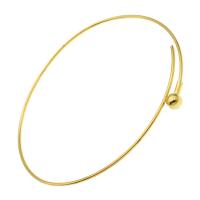 Brass Cuff Bangle Unisex golden 64mm Sold By Bag