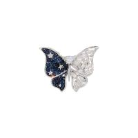 Cubic Zirconia Micro Pave Brass Ring Butterfly plated micro pave cubic zirconia & for woman nickel lead & cadmium free US Ring Sold By PC