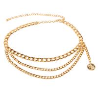 Zinc Alloy Waist Chain multilayer & Unisex golden nickel lead & cadmium free 15mm Length Approx 115 cm Sold By PC