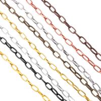 Iron Šperky řetěz, Železo, oválný řetězu, více barev na výběr, Prodáno By m