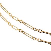 Messing Figaro Kæde, lyse guldfarve belagt, du kan DIY, 7*9mmu30016*23mmu30012mm, Solgt af m