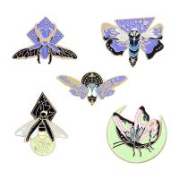Enamel Brooch Zinc Alloy Insect plated Unisex nickel lead & cadmium free 30mm Sold By Lot