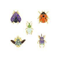 Zinc Alloy Brooches Insect stoving varnish Unisex nickel lead & cadmium free 38mm Sold By Lot