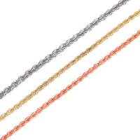 Żelazny łańcuch biżuteria, żelazo, Francuski łańcuch linowy, dostępnych więcej kolorów, 0.5-2mm, sprzedane przez m